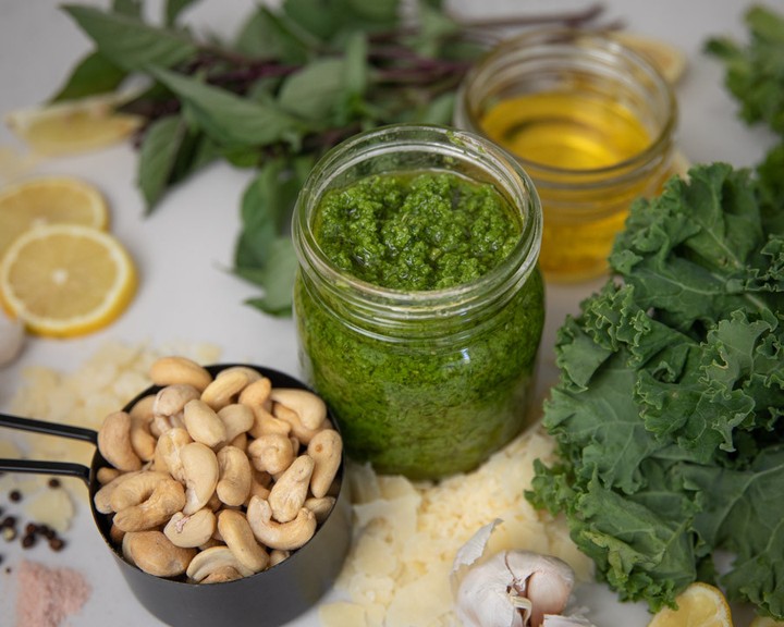 Homemade pesto is a good way to bring some green to you plate. 🌱 We have an easy recipe on our website if you need a place to start. It’s so easily adaptable to fit dietary restrictions or preferences!

#cutcooking #celiacsafe #madeinalberta